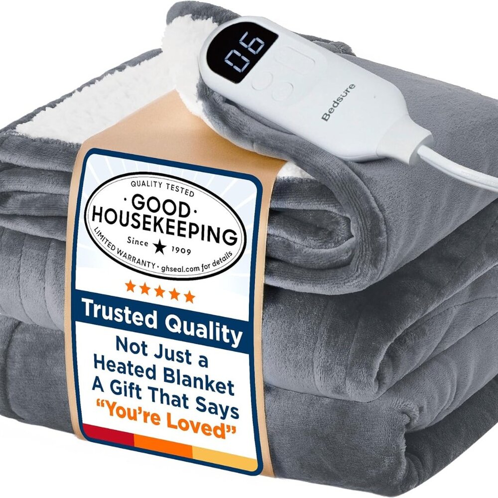 Bedsure Electric Blanket Twin - Soft Flannel Heated Blanket Twin Size